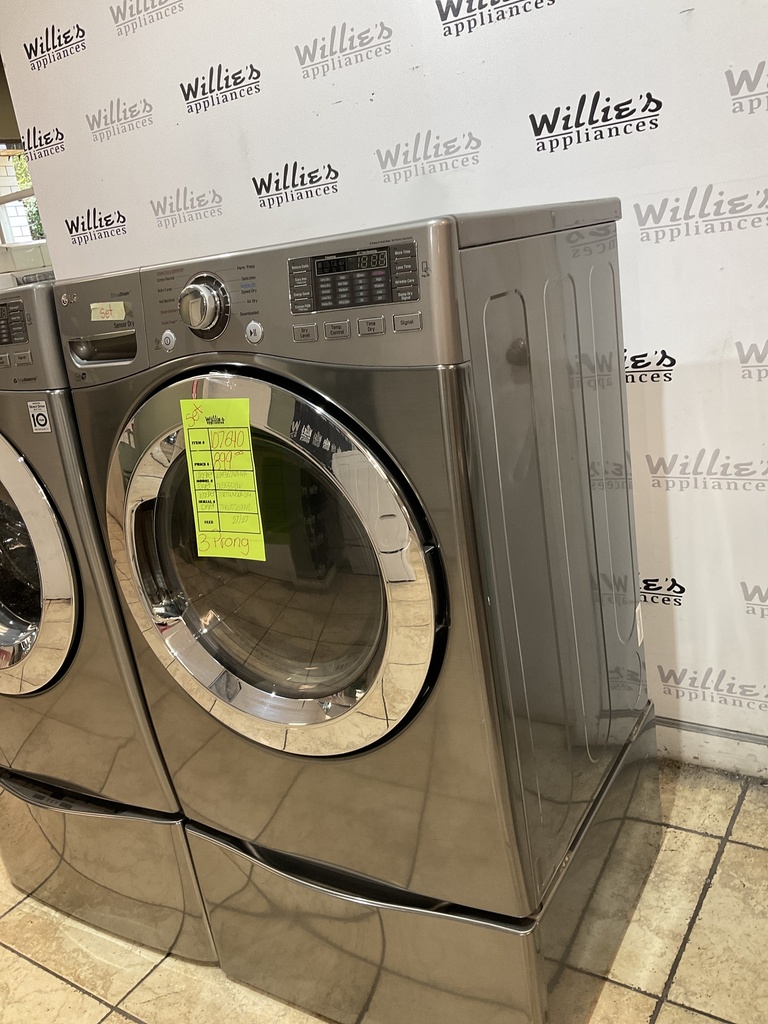 Lg Electric Set Washer/Dryer Front-load 220volts (30 AMP) 27/27inches {3 prong} (Grey) 