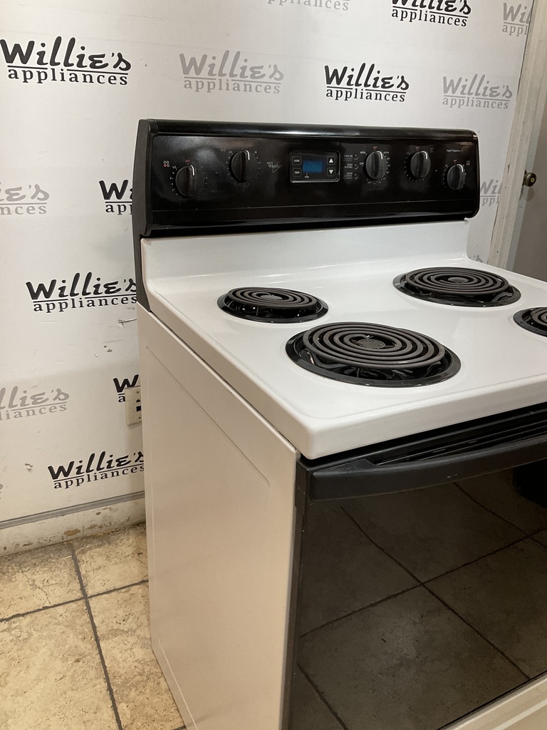 Whirlpool Electric Stove 220volts (40/50 AMP) 30inches {3 prong} (White/Black) 