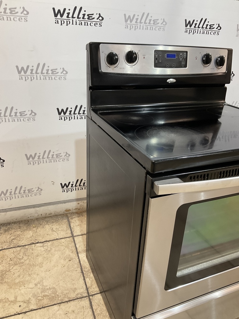 Whirlpool Electric Stove 220volts (40/50 AMP) 30inches {4 prong} (Stainless steel) 