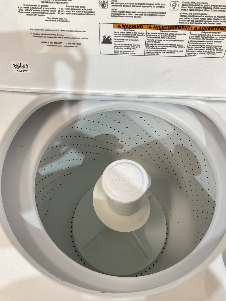 Kenmore Washer Top-load 27inches (White) 