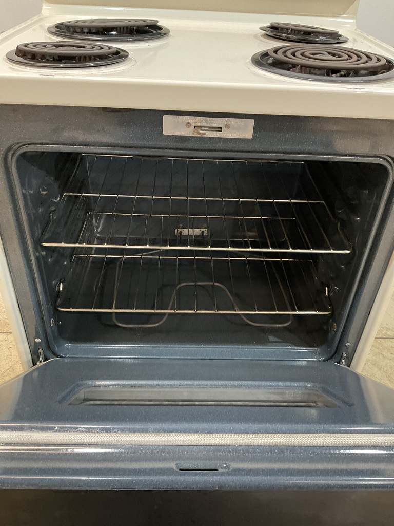 Ge Electric Stove 220volts (40/50 AMP) 30inches {no cord} (Bisque/Black) 