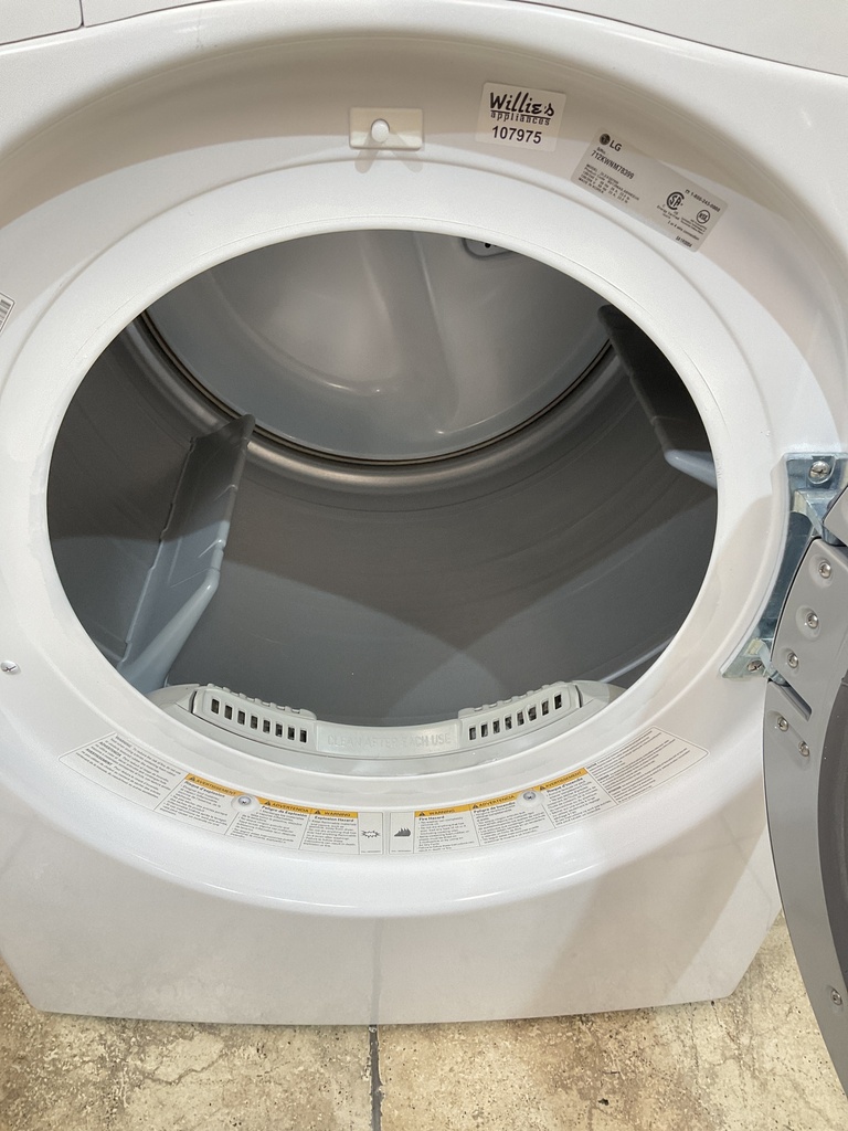 Lg Electric Dryer 220volts (30 AMP) 27inches {no cord} (White) 