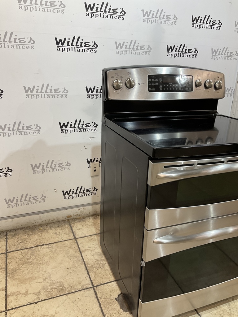 Ge Electric Stove Double Oven 220volts (40/50 AMP) 30inches {4 prong} (stainless steel) 