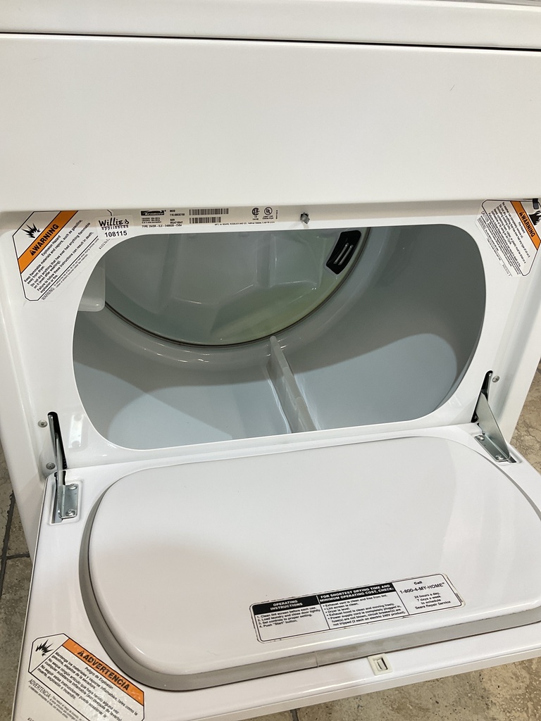 Kenmore Electric Dryer 220volts (30 AMP) 27inches {3prong} (White) 