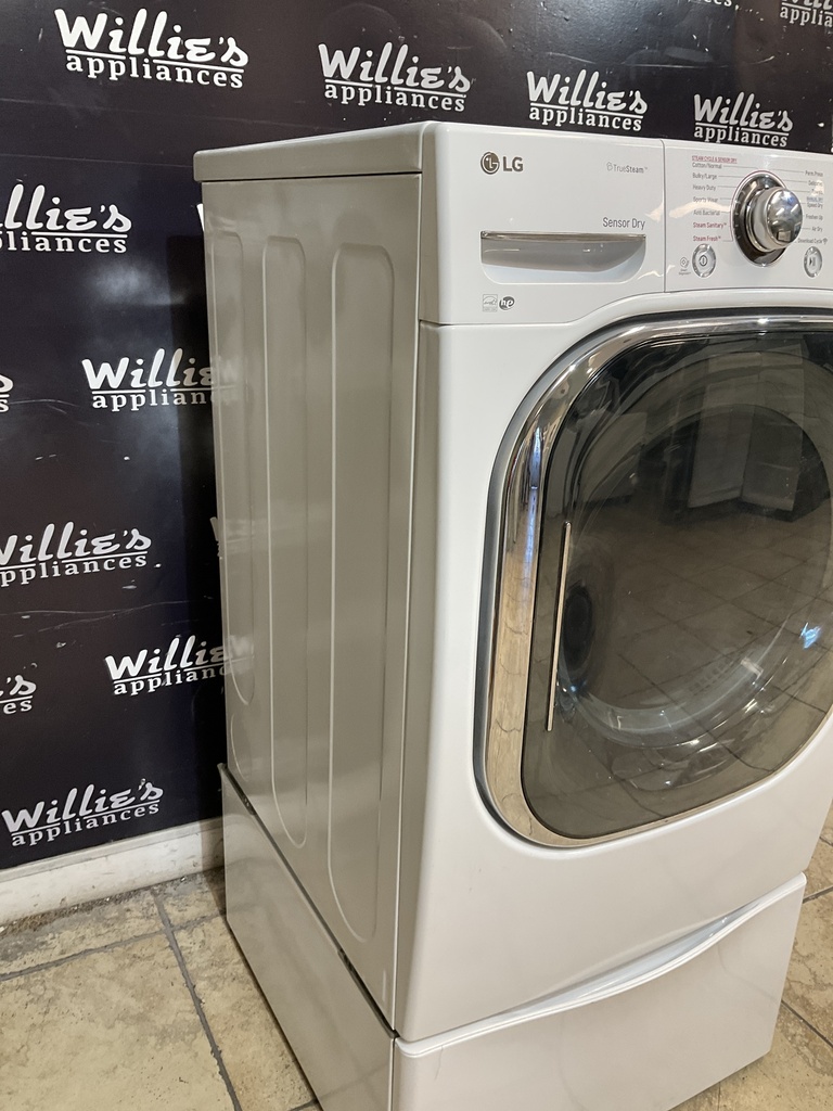 Lg Electric Dryer 220volts (30 AMP) 27inches {no cord} (White) 