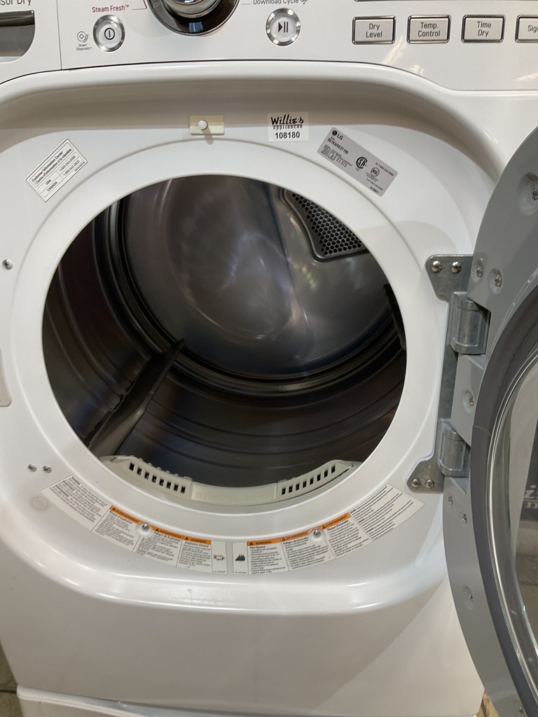 Lg Electric Dryer 220volts (30 AMP) 27inches {no cord} (White) 