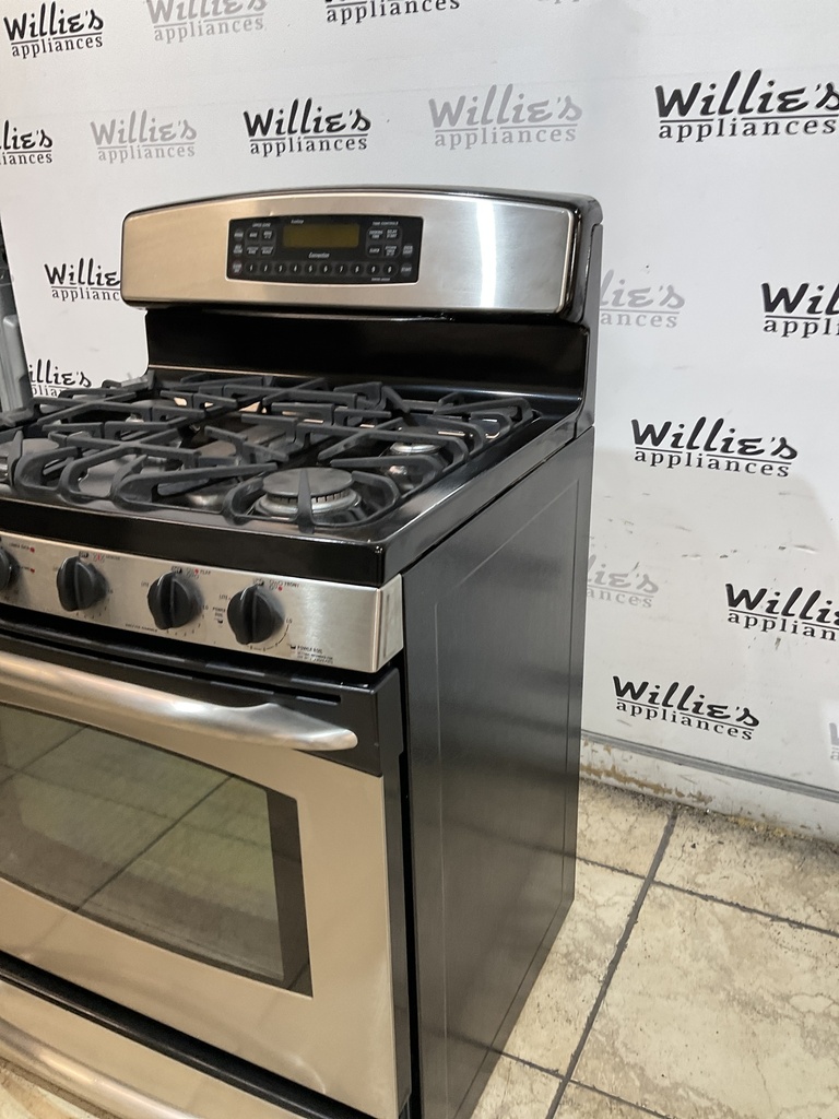Ge Natural Gas Stove Double Oven 30inches (Stainless Steel) 