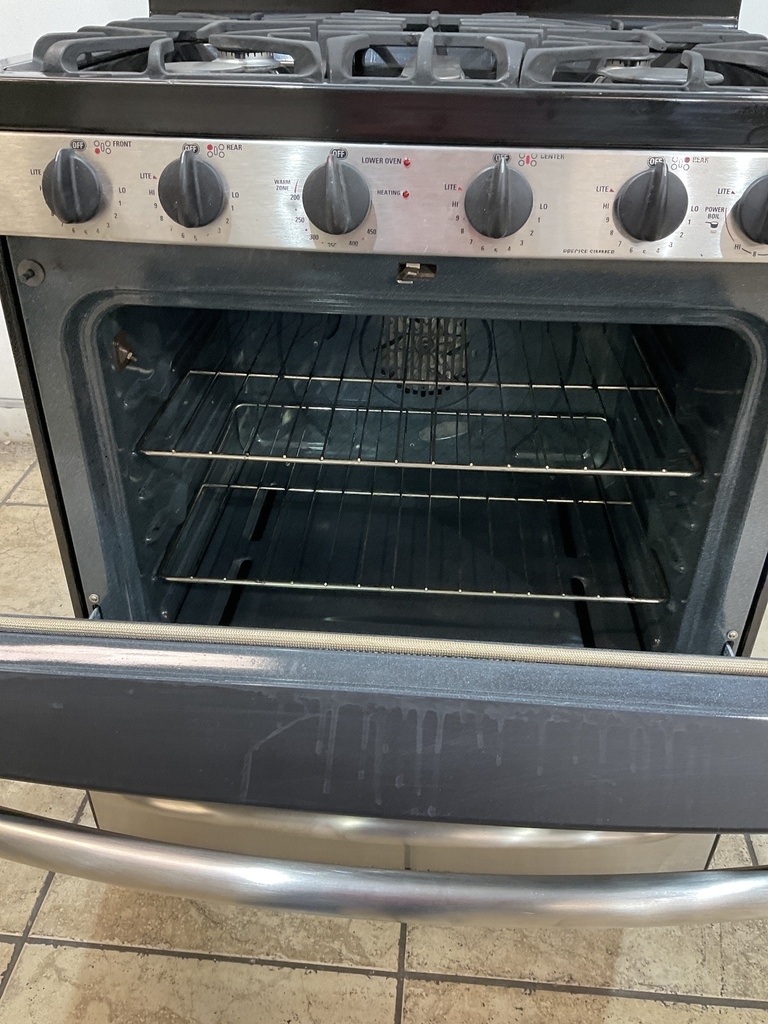 Ge Natural Gas Stove Double Oven 30inches (Stainless Steel) 