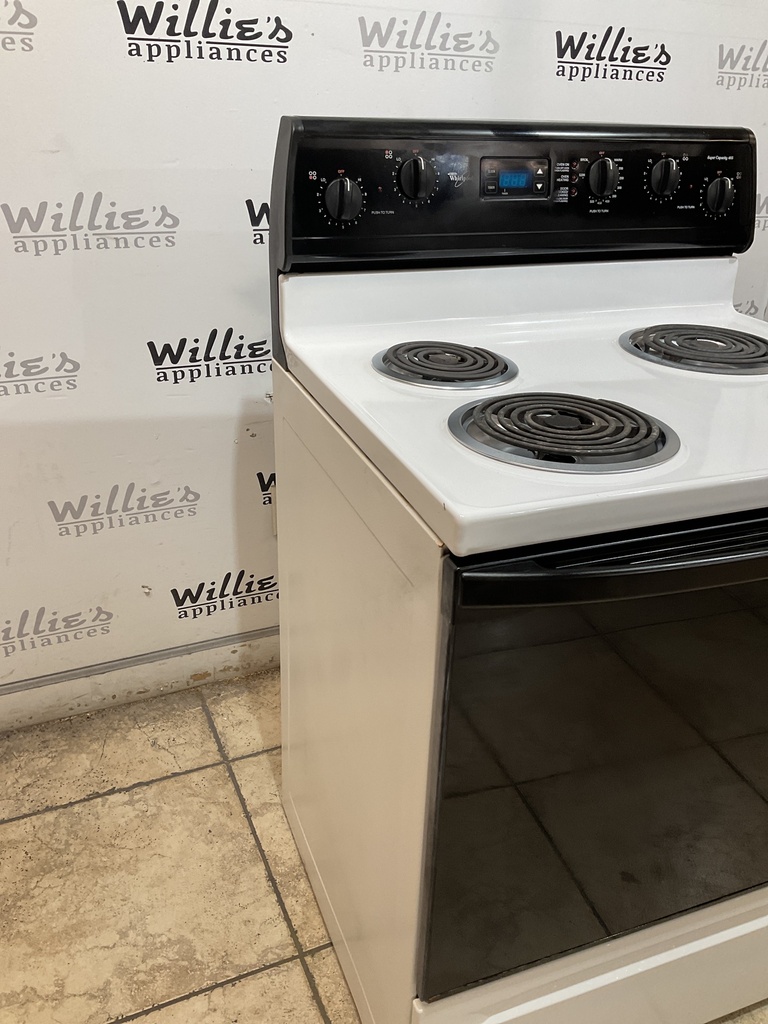 Whirlpool Electric Stove 220volts (40/50 AMP) 30inches {no cord} (White/Black) 