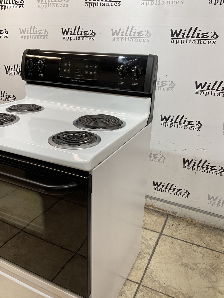 Frigidaire Electric Stove 220volts (40/50 AMP) 30inches {no cord} (White/Black) 