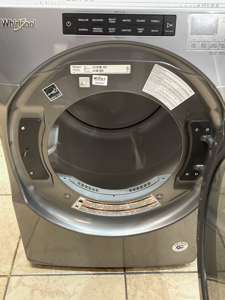 Whirlpool Electric Dryer 220volts (30 AMP) 27inches {no cord} (Grey) 