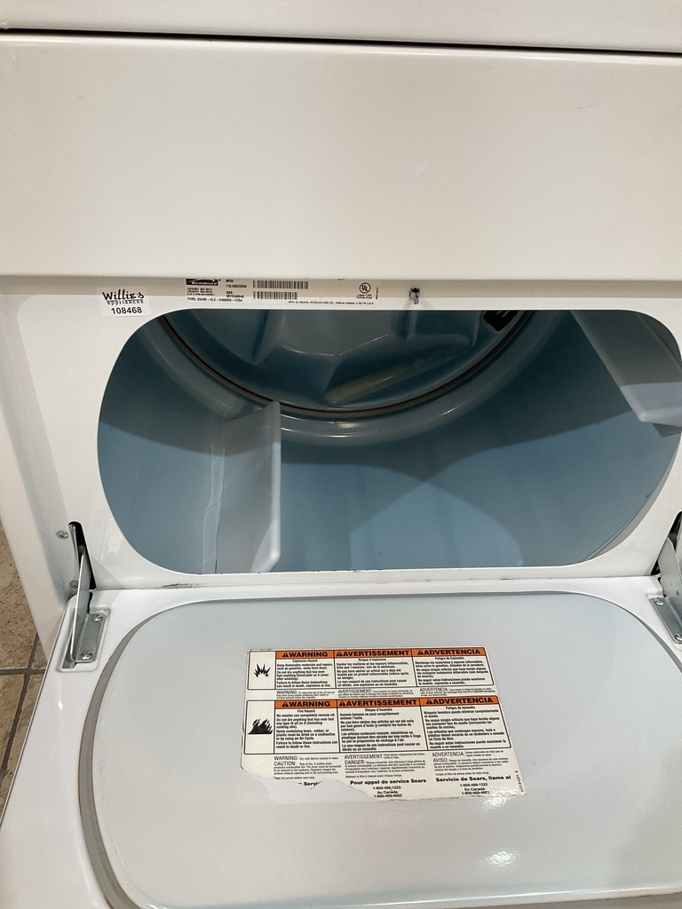 Kenmore Electric Dryer 220volts (30 AMP) 29inches {3 prong} (White) 