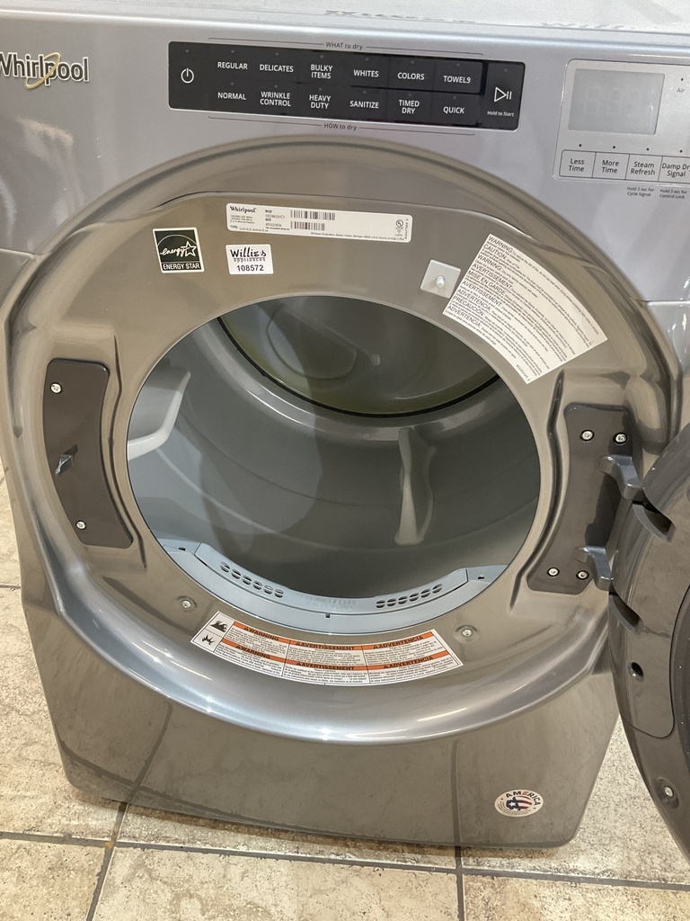 Whirlpool Electric Dryer 220volts (30 AMP) 27inches {no cord} (Grey) 