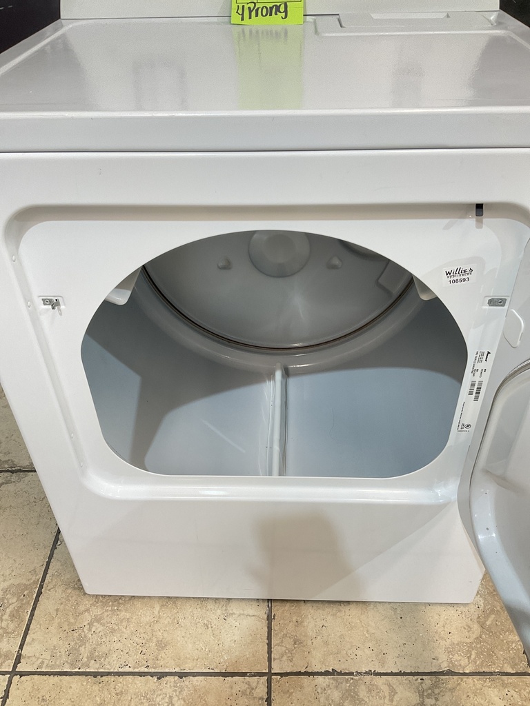 Amana Electric Dryer 220volts (30 AMP) 29inches {4 prong} (white) 