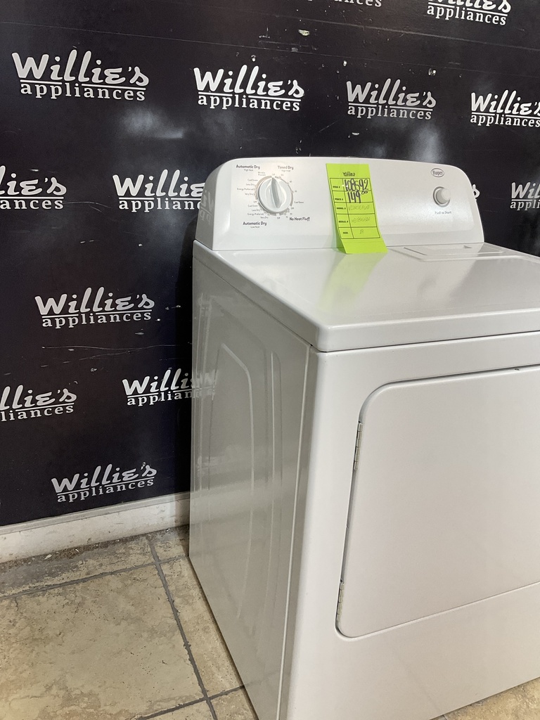Roper Electric Dryer 220volts (30 AMP) 29inches {no cord} (White) 