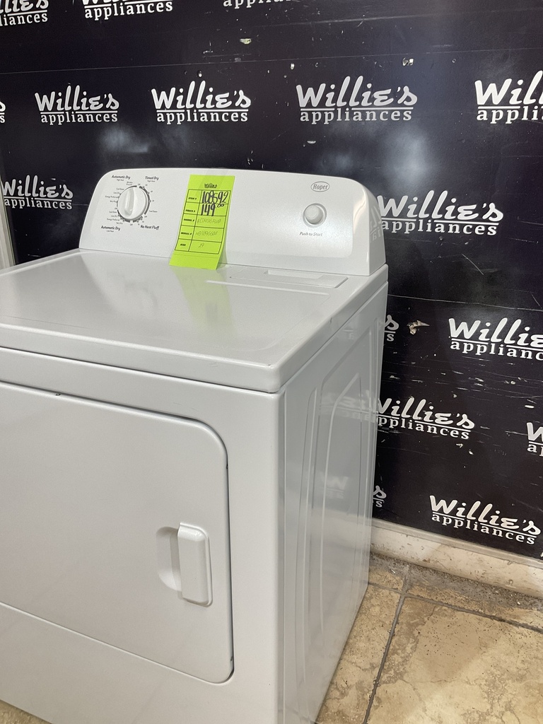 Roper Electric Dryer 220volts (30 AMP) 29inches {no cord} (White) 