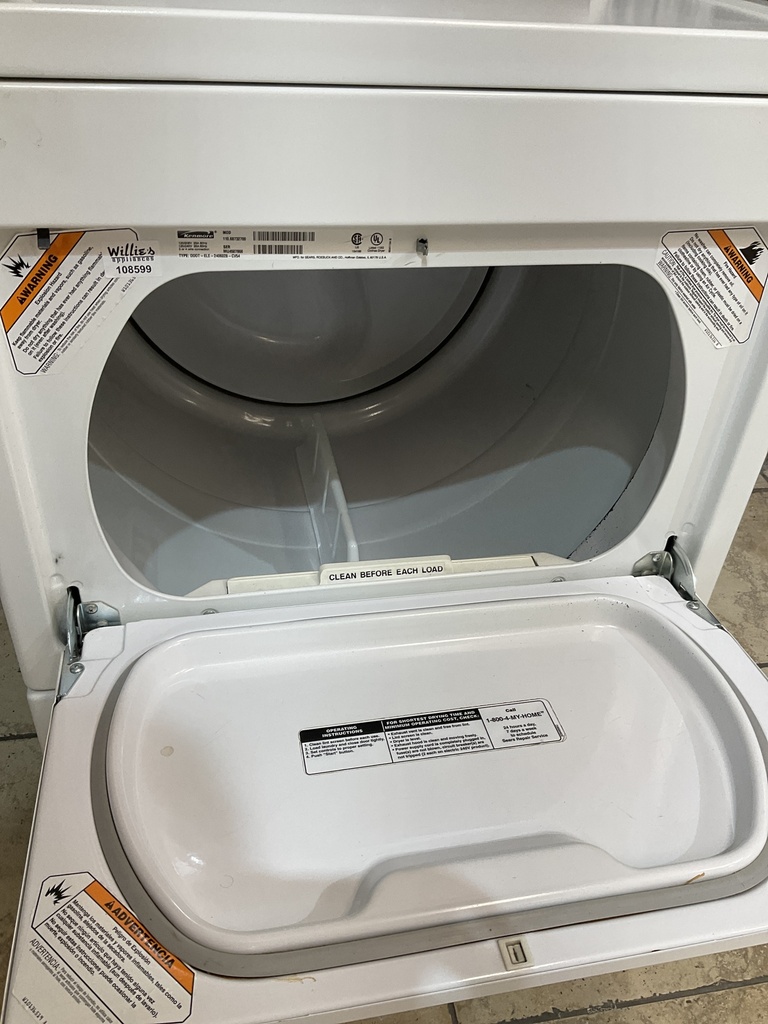 Kenmore Electric Dryer 220volts (30 AMP) 29inches {no cord} (White)