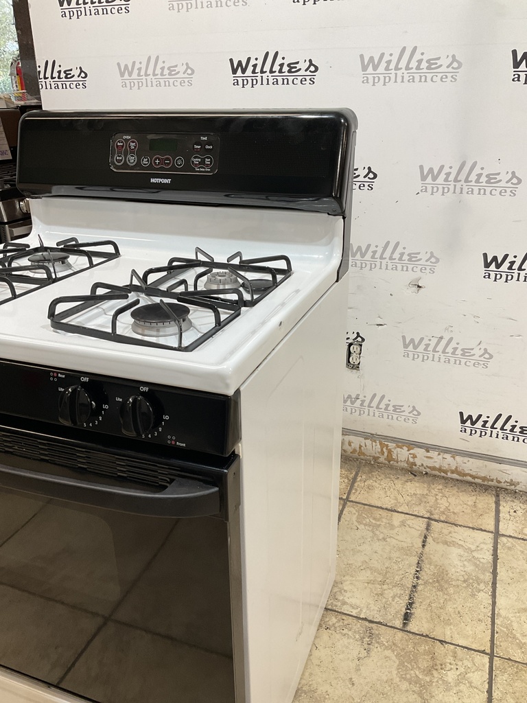 Hotpoint Natural Gas Stove 30inches (White/Black) 