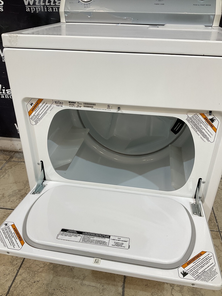 Kenmore Electric Dryer 220volts (30 AMP) 29inches {3 prong} (White) 