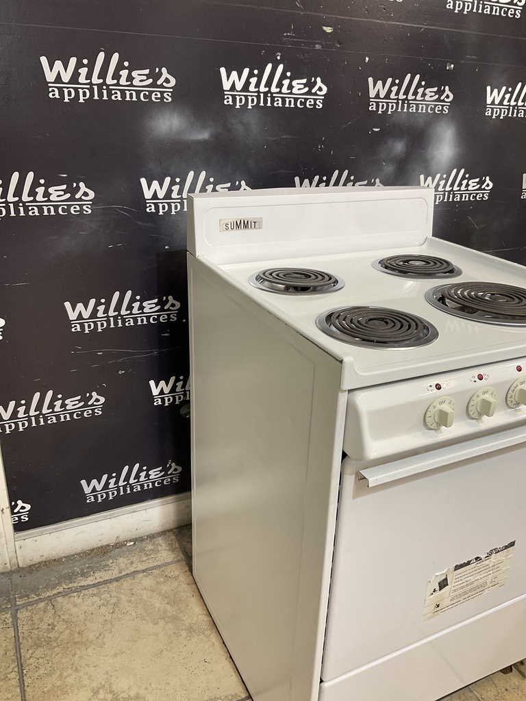 Summit Electric Stove 24inches {4 prong} (white)