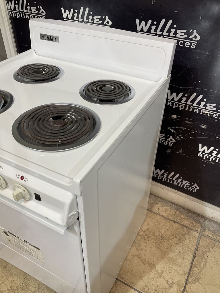 Summit Electric Stove 24inches {4 prong} (white)