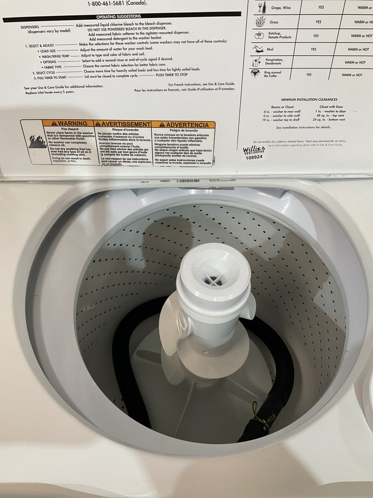 Whirlpool Washer Top-load 27inches (White) 