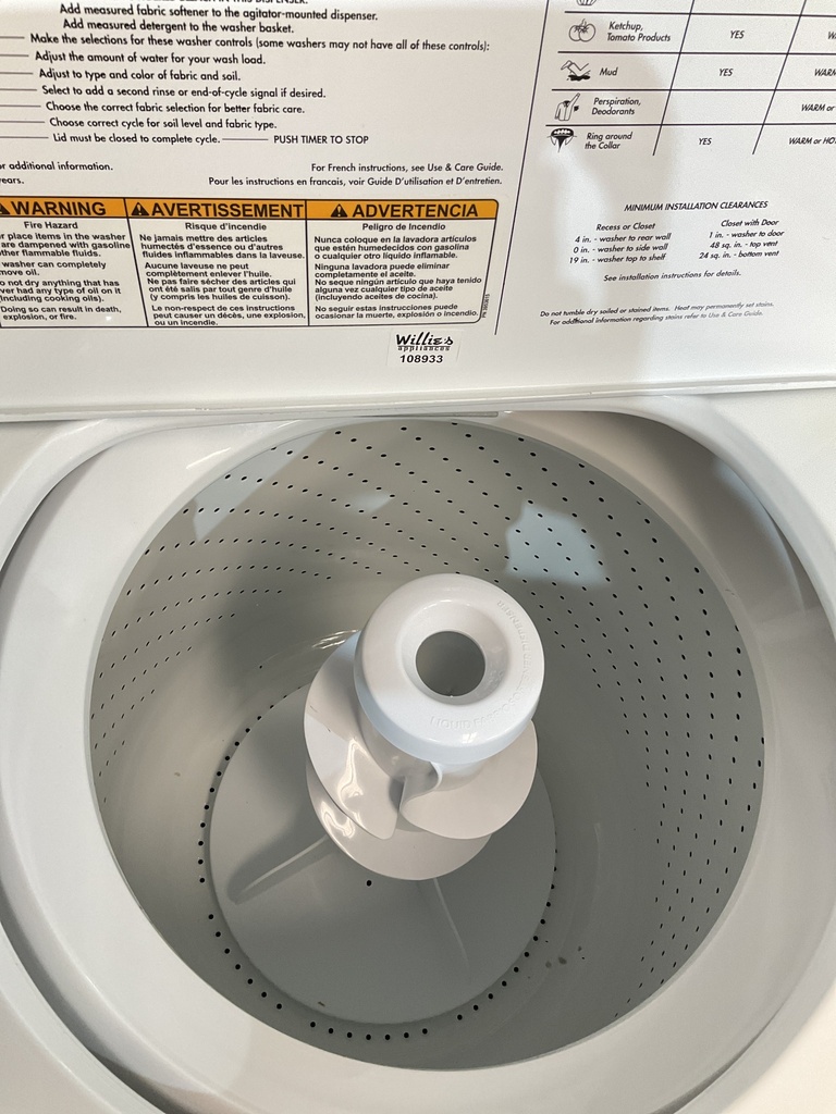 Whirlpool Washer Top-load 27inches (White) 