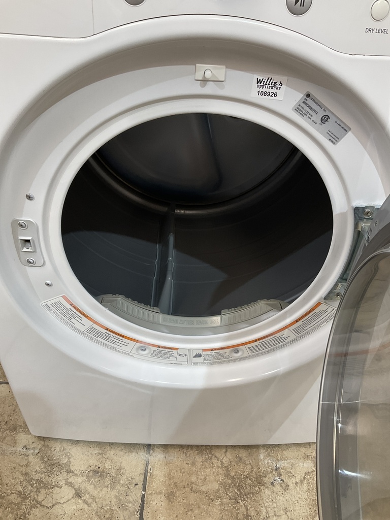 Lg Electric Dryer 220volts (30 AMP) 27inches {no cord} (White) 