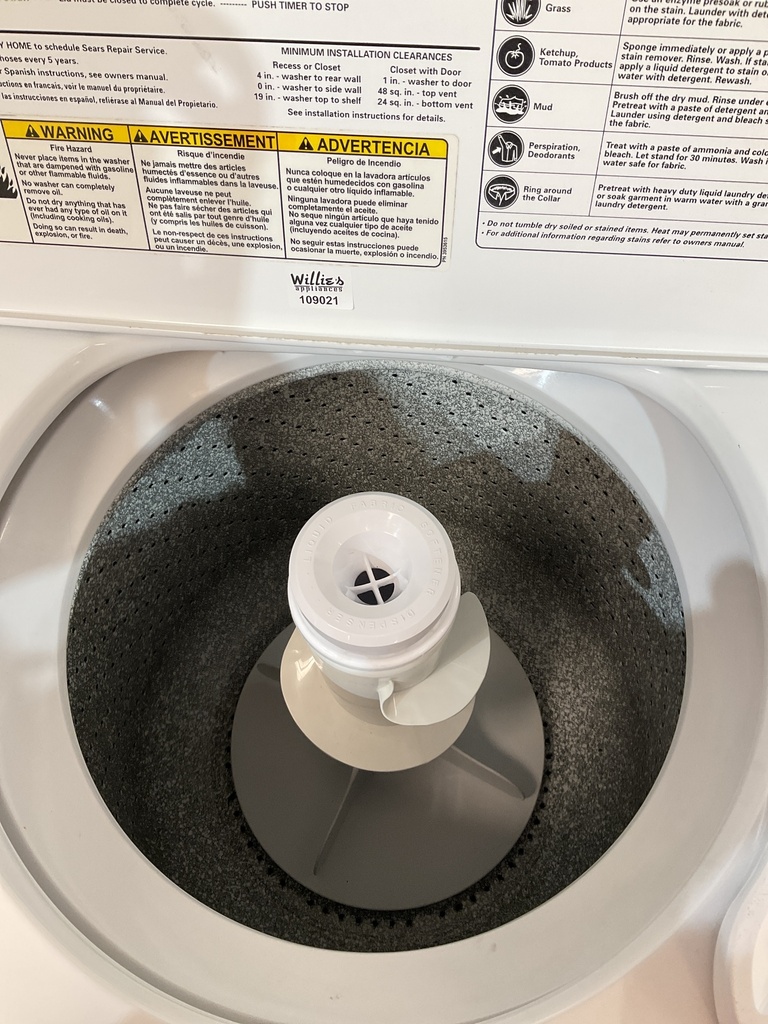 Kenmore Washer Top-load 27inches (White) 