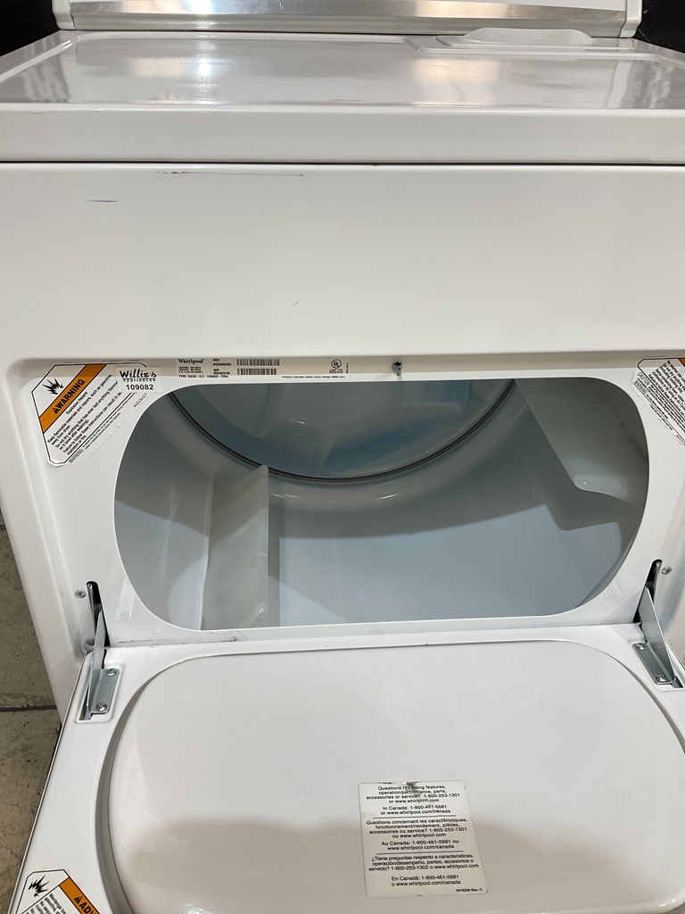Whirlpool Electric Dryer 220volts (30 AMP) 29inches {no cord} (White)