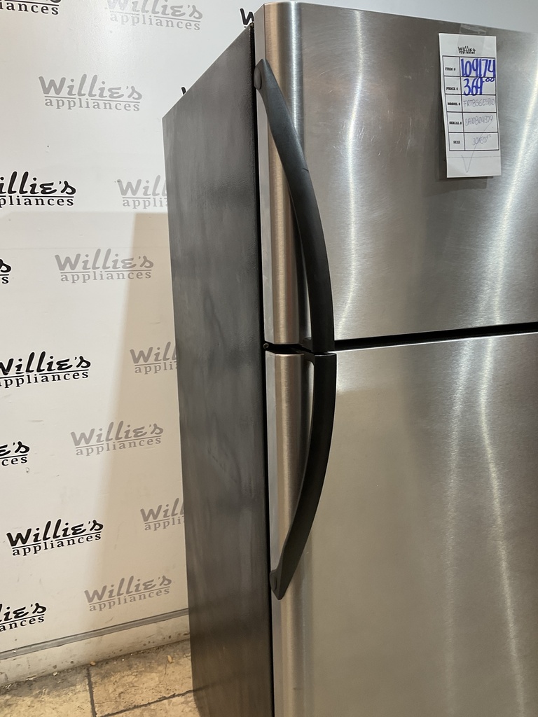 Frigidaire Refrigerator Top and Bottom 30x65 1/2” (Stainless Steel) 