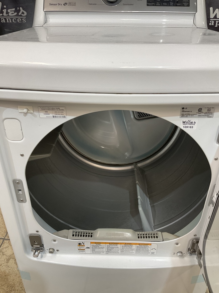 Lg Electric Dryer 220volts (30 AMP) 27inches {4 prong} (White)