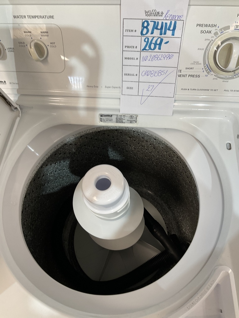 Kenmore Used Washer Top-Load 27inches’