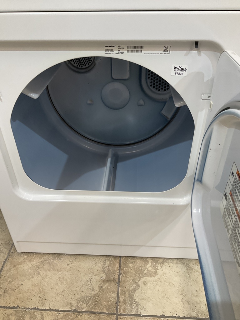 Admiral Used Electric Set Washer/Dryer 220volts (30 AMP) 27/29inches