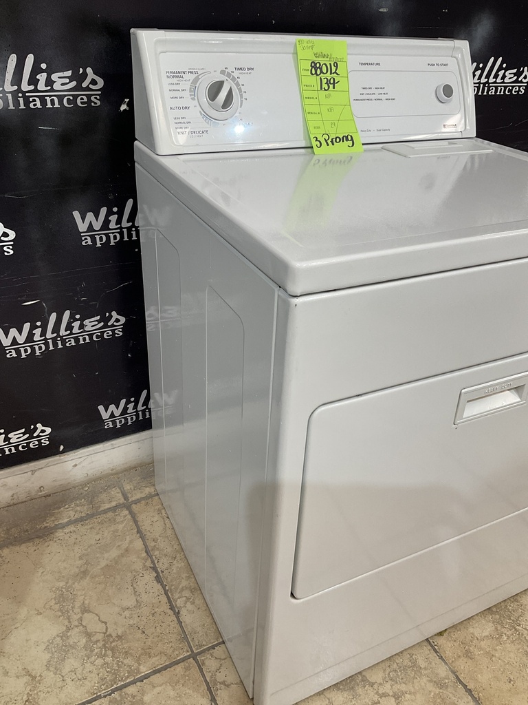 Kenmore Used Electric Dryer 220volts (40/50 AMP) 29inches”