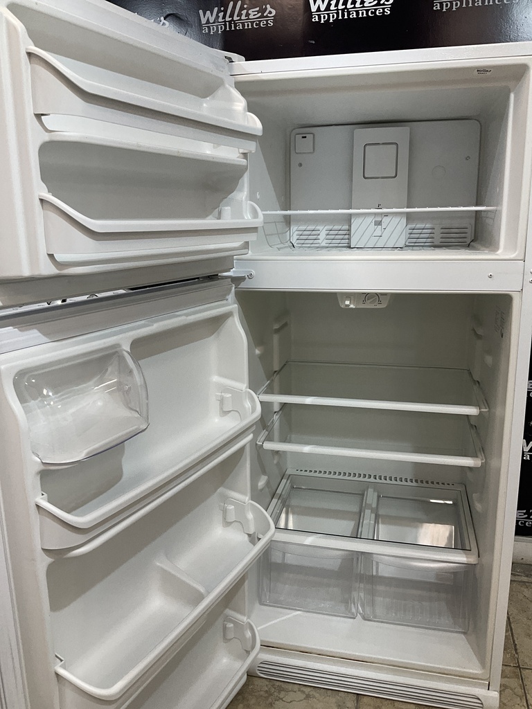 White Westinghouse Used Refrigerator Top and Bottom 30x65 1/2”