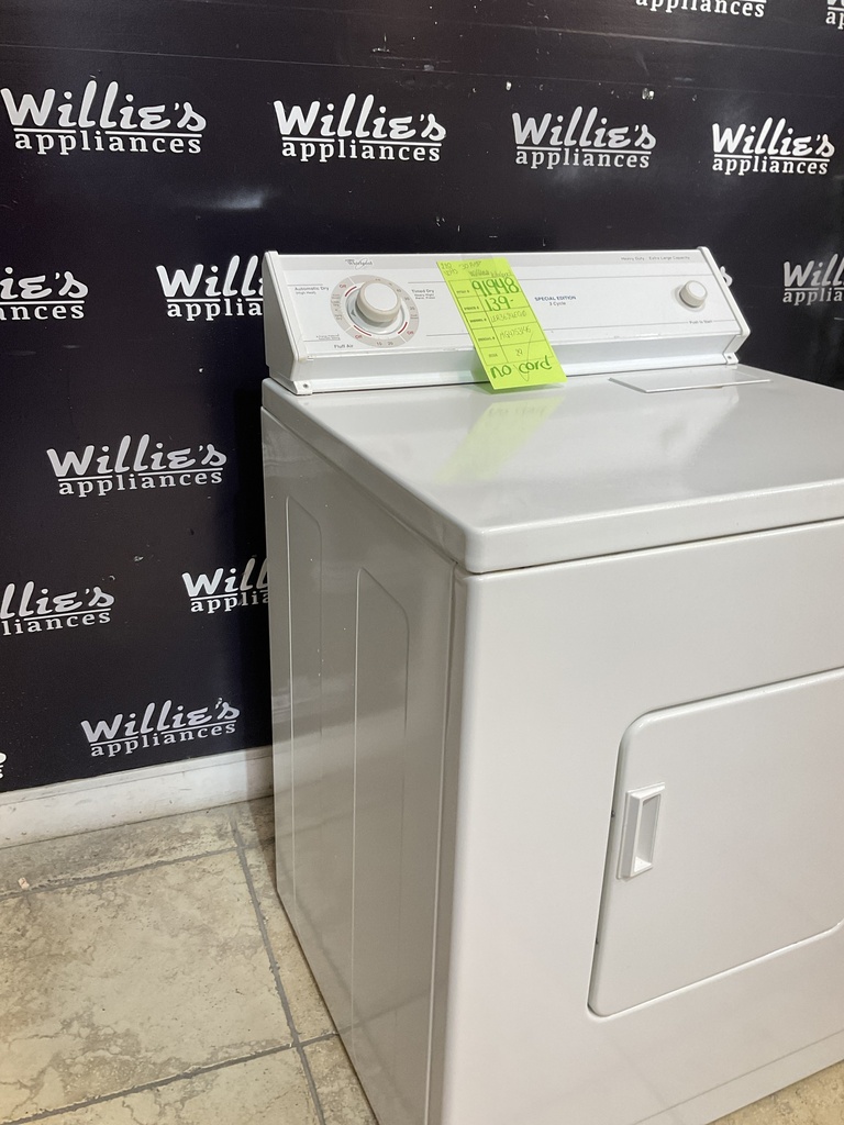 Whirlpool Used Electric Dryer 220volts (30 AMP) 29inches {no cord}