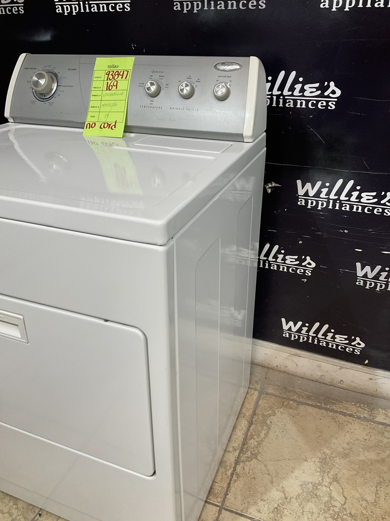 Whirlpool Used Electric Dryer 220volts (30 AMP) 29inches {no cord} 