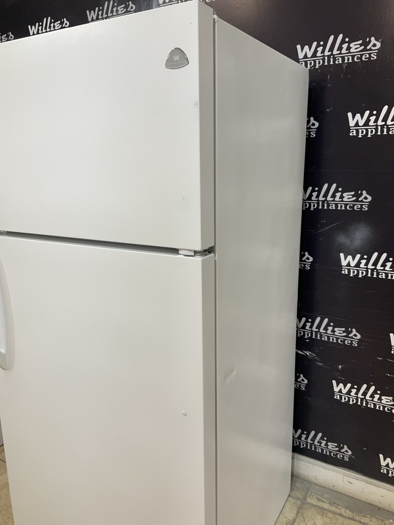White Westinghouse Used Refrigerator Top and Bottom 30x65 1/2” 