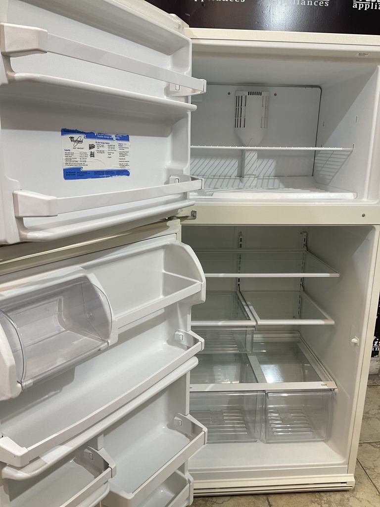 Whirlpool Used Refrigerator Top and Bottom 30x65 1/2” 