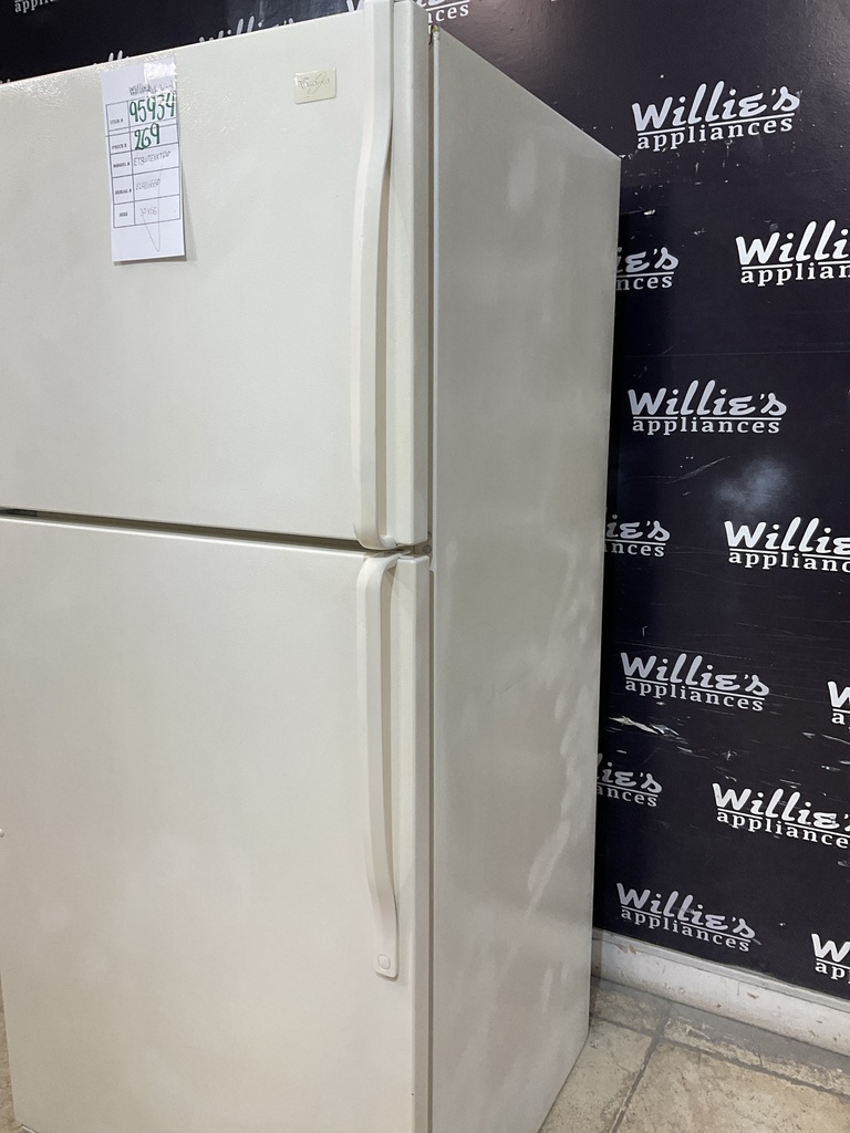 Whirlpool Used Refrigerator Top and Bottom 30x66 