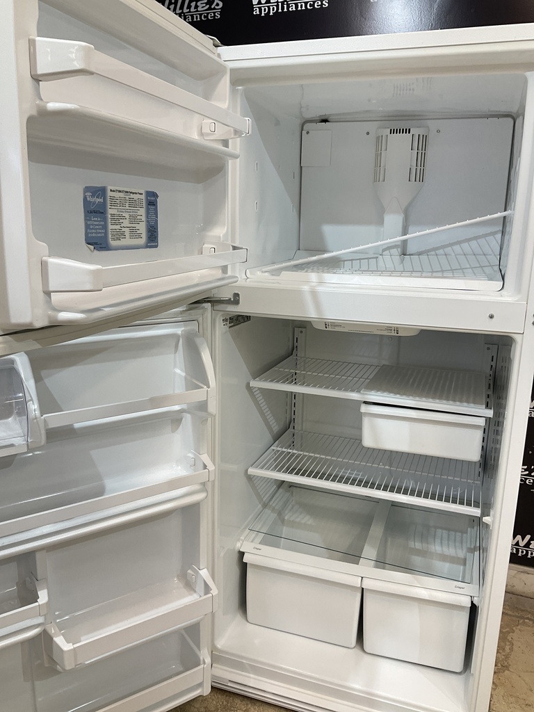 Whirlpool Used Refrigerator Top and Bottom 30x65 1/2” 