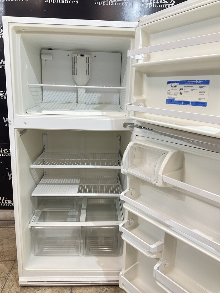 Whirlpool Used Refrigerator Top and Bottom 30x65 1/2’ 