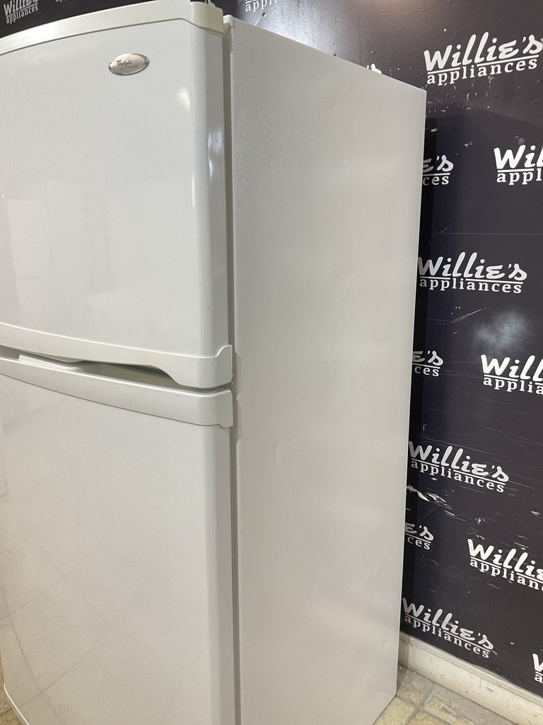 Whirlpool Used Refrigerator Top and Bottom 33x65 1/2” (White)