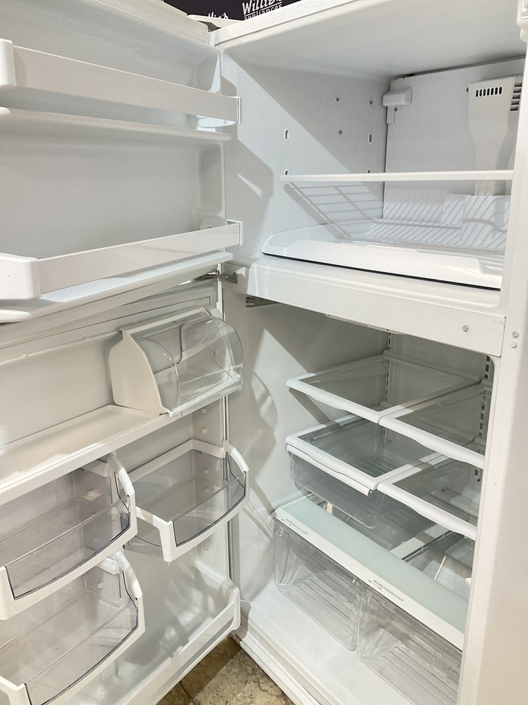 Whirlpool Used Refrigerator Top and Bottom 33x65 1/2” (White)