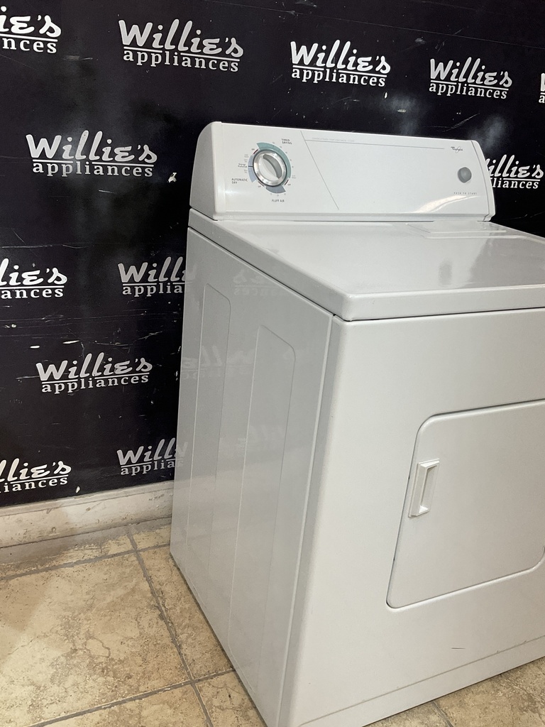Whirlpool Used Electric Dryer 220volts (30 AMP) 29inches {no cord} (White)