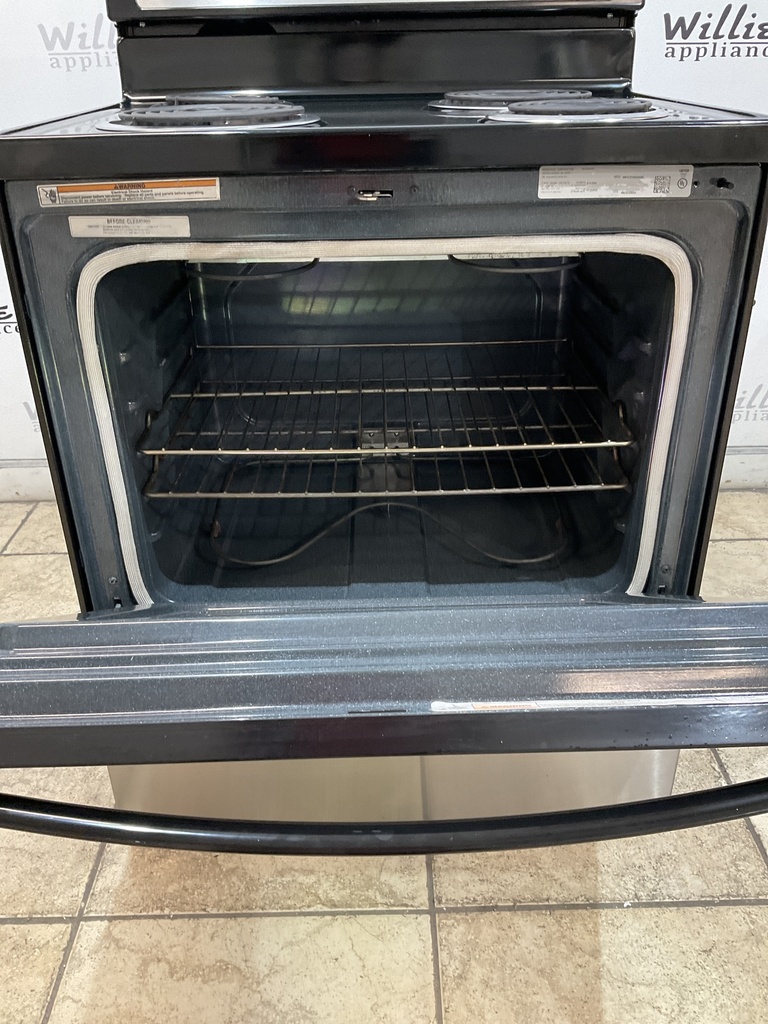 Whirlpool Used Electric Stove 220volts (40/50 AMP) 30inches {no cord} (Stainless Steel) 