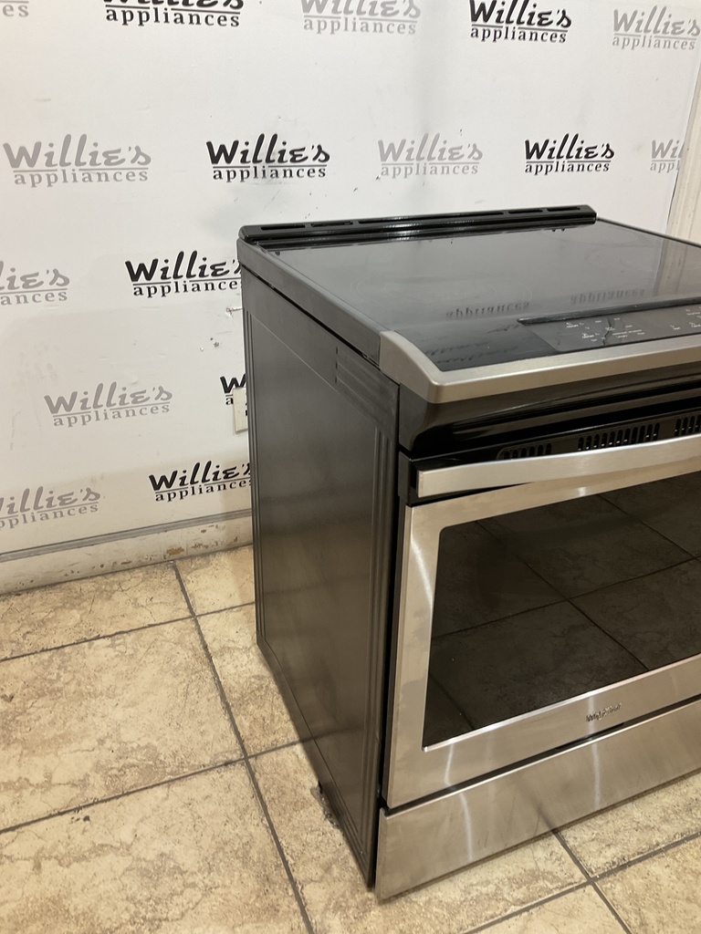 Whirlpool Used Electric Stove 220volts (40/50 AMP) 30inches {4 prong} (Stainless Steel) 