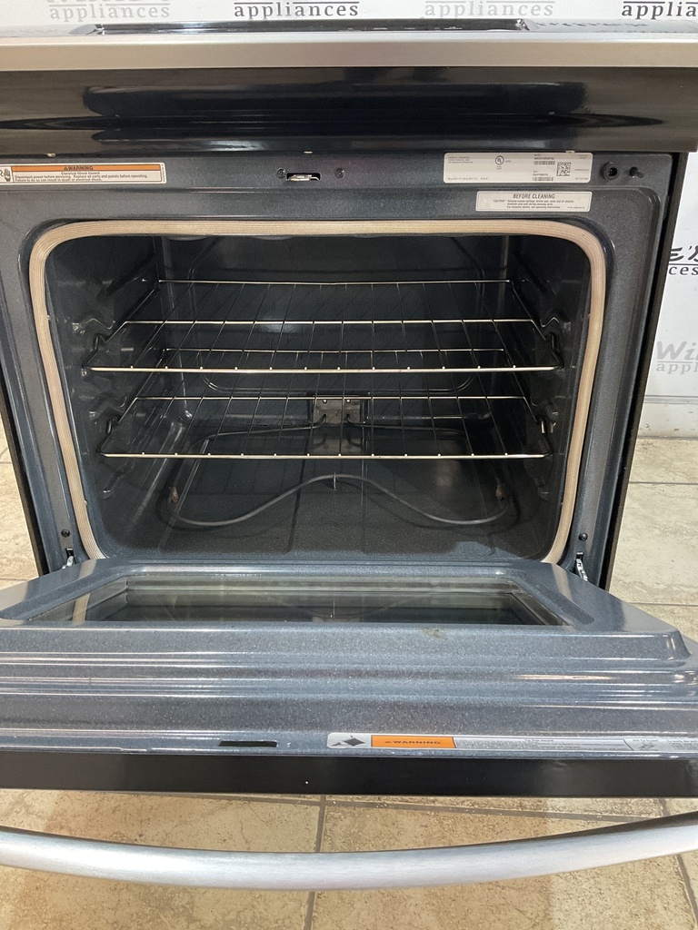 Whirlpool Used Electric Stove 220volts(40/50 AMP) 30inches {4 prong} (Stainless Steel)