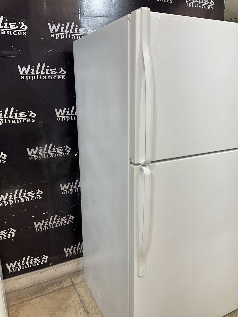 Whirlpool Used Refrigerator Top and Bottom 33x65 1/2” (White)